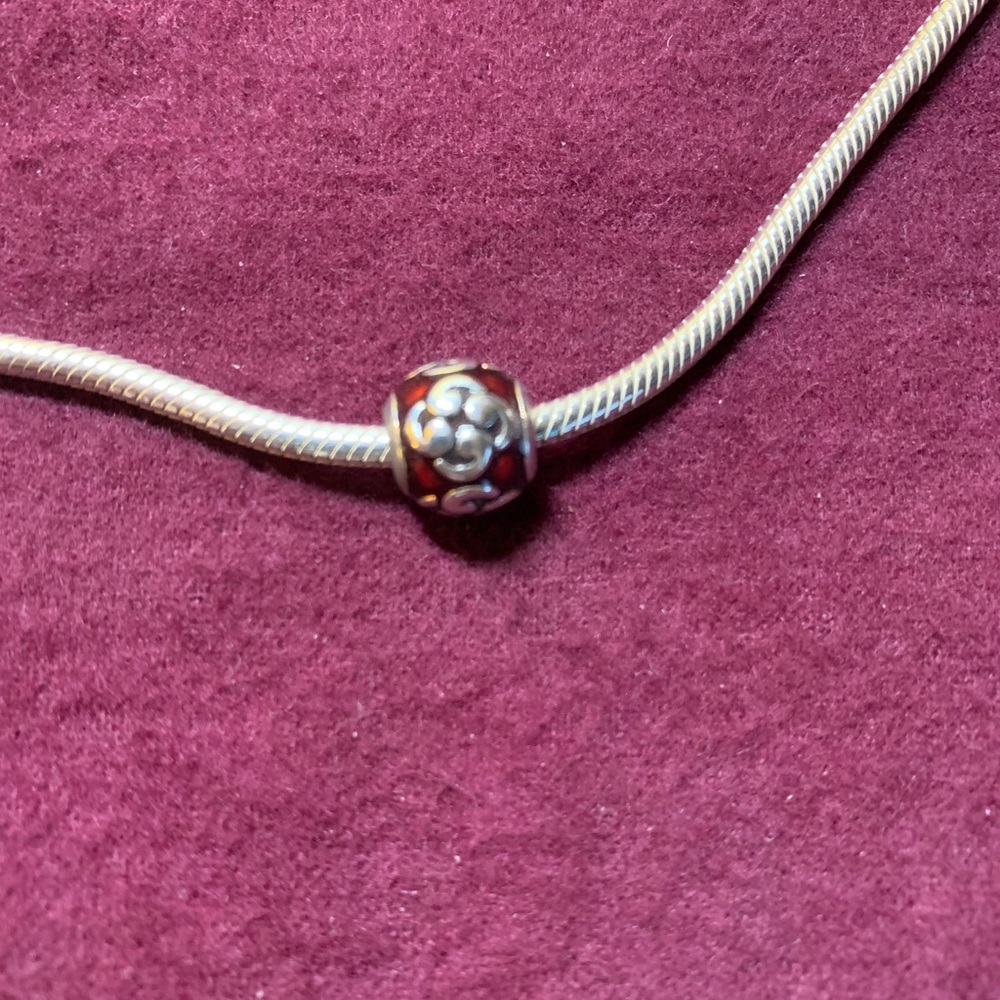Pandora vintage red enamel charm